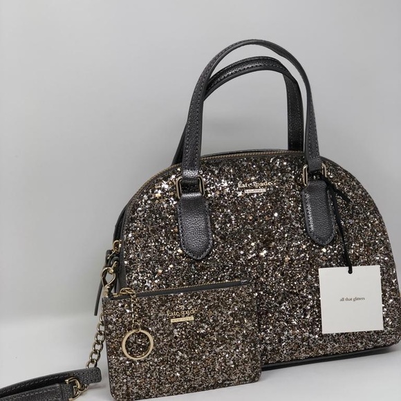 Kate Spade laurel way  Reiley glitter bag+wallet - Picture 2 of 8